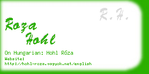 roza hohl business card